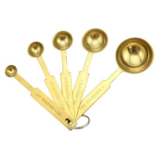 Gold Measuring Spoons Set of 5 Family Style Design Co.